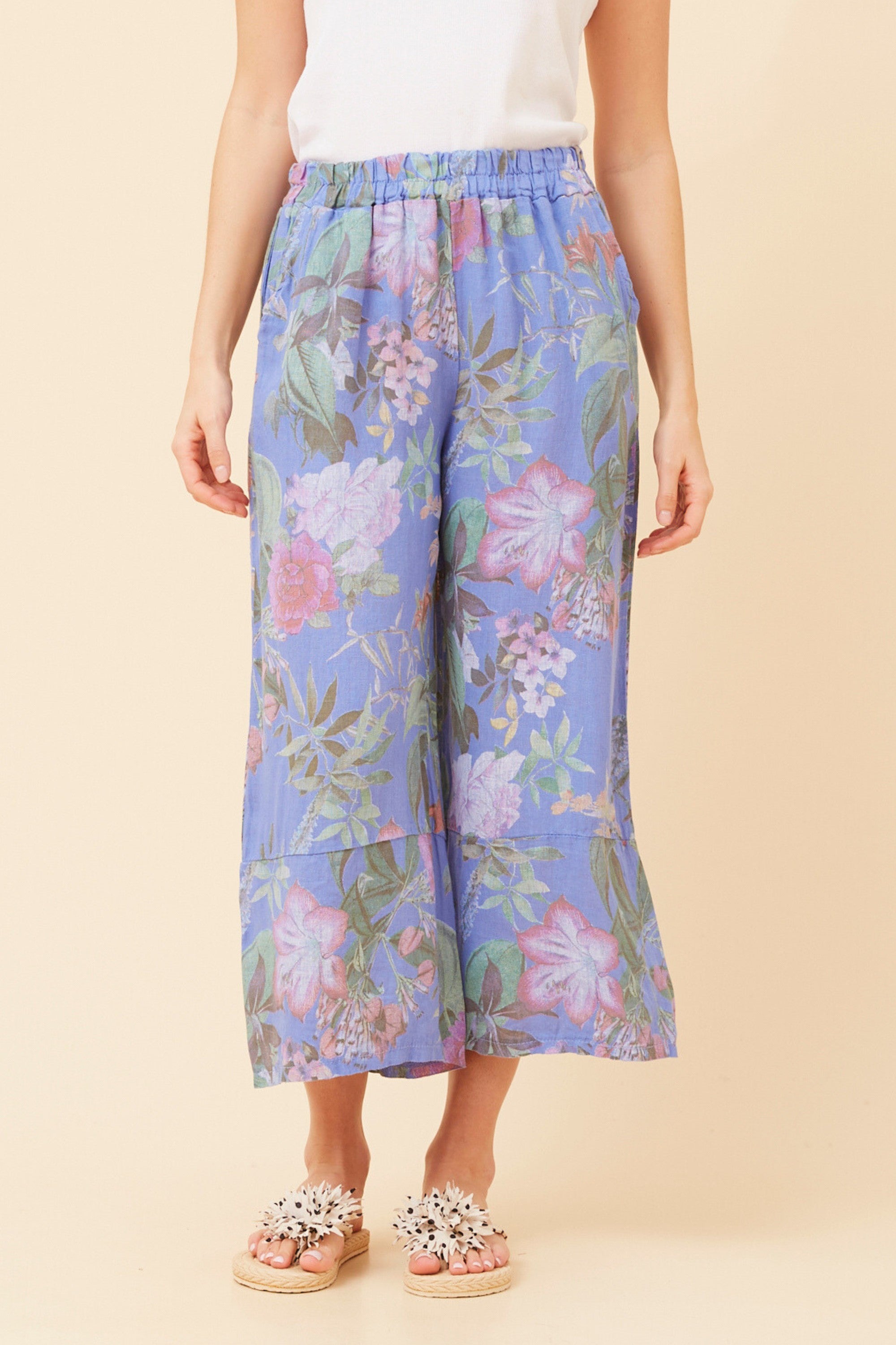 Barbara 3/4 Italian Linen Pants