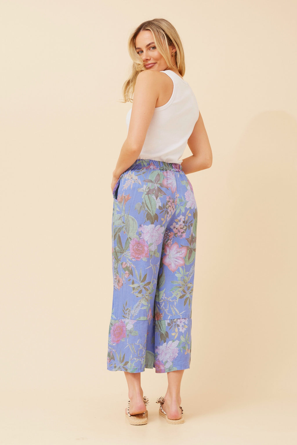 Barbara 3/4 Italian Linen Pants