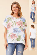 Eileen Floral Linen Top