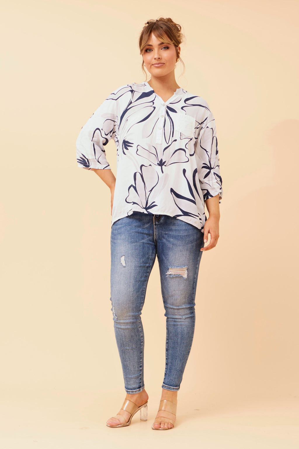 Cruisey White Linen Top