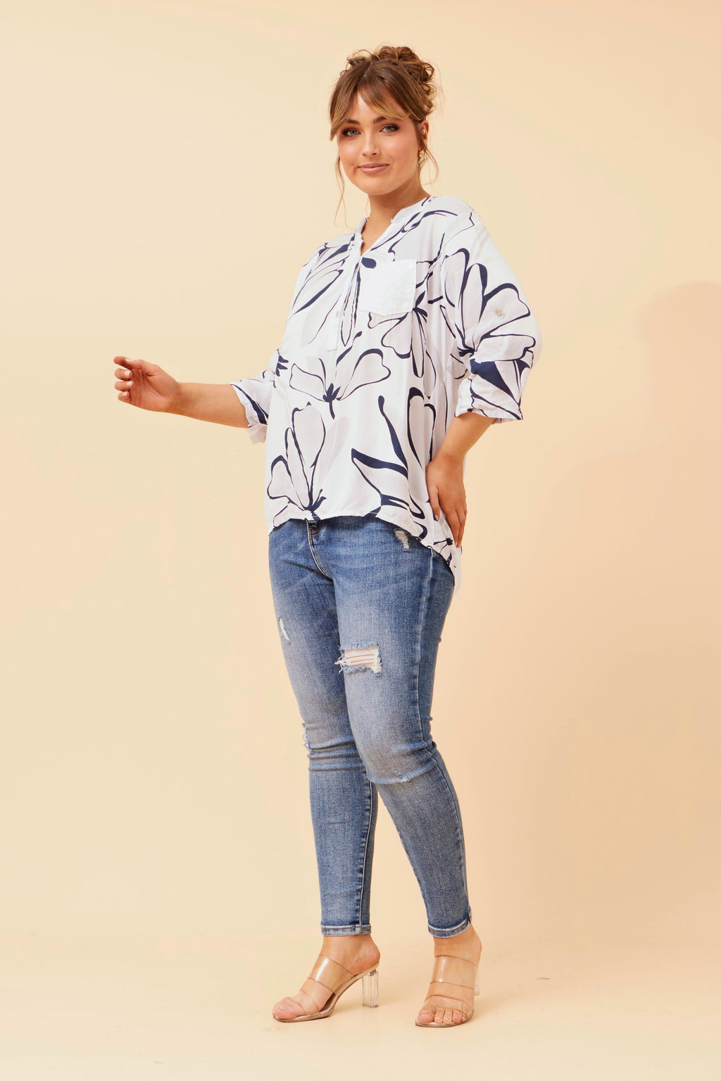 Cruisey White Linen Top